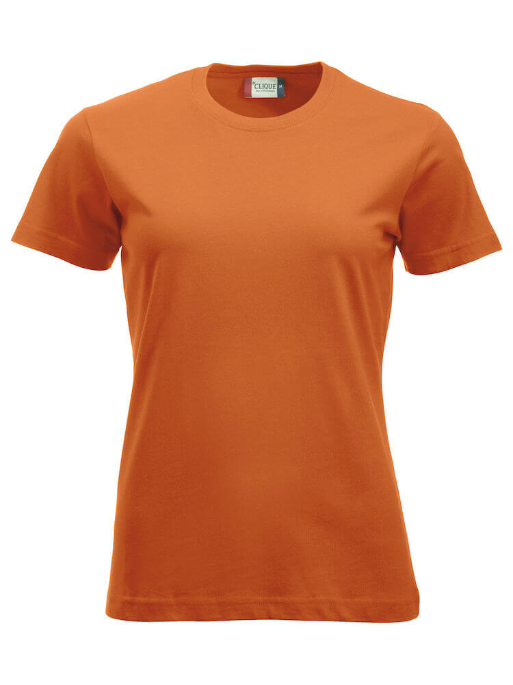 Camiseta de manga corta para mujer, 100% algodón, color naranja, talla  XXXL, Naranja