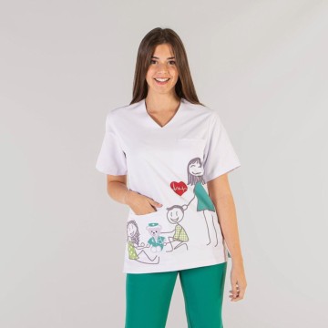 Blusa con dibujos unisex de manga corta ADA Garys 611400