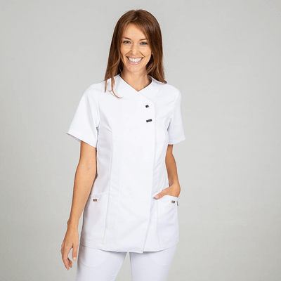 Blusa mujer con cierre cruzado manga corta ELENA Garys 655200