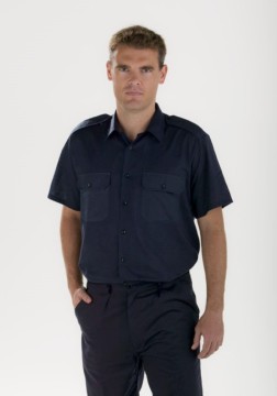 Camisa de trabajo manga corta, dos bolsillos y hombreras de algodón Facel 25