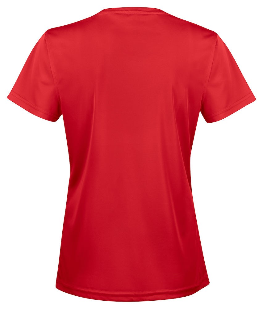 Camiseta laboral MUJER manga larga con cuello redondo Roja