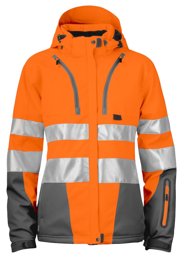 Chaqueta softshell acolchada para mujer de alta visibilidad EN ISO 20471 – Clase 3/2 Projob 6424