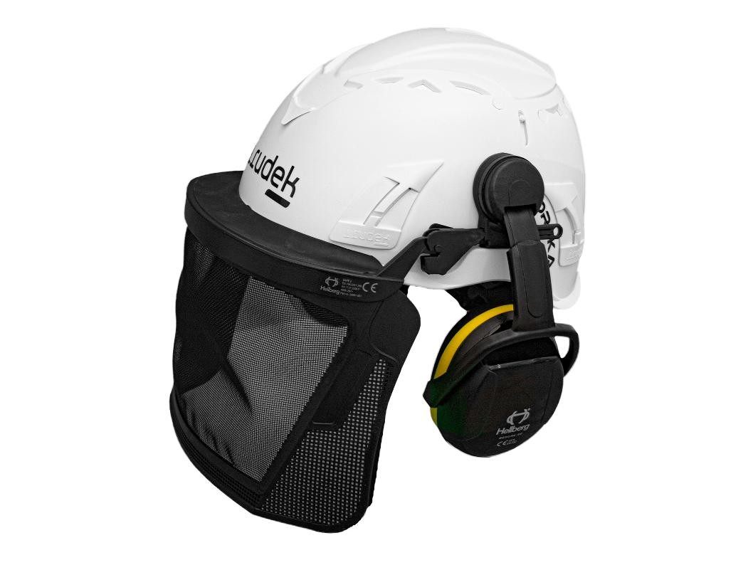 Casco con pantalla y auriculares Irudek Oreka Forestal