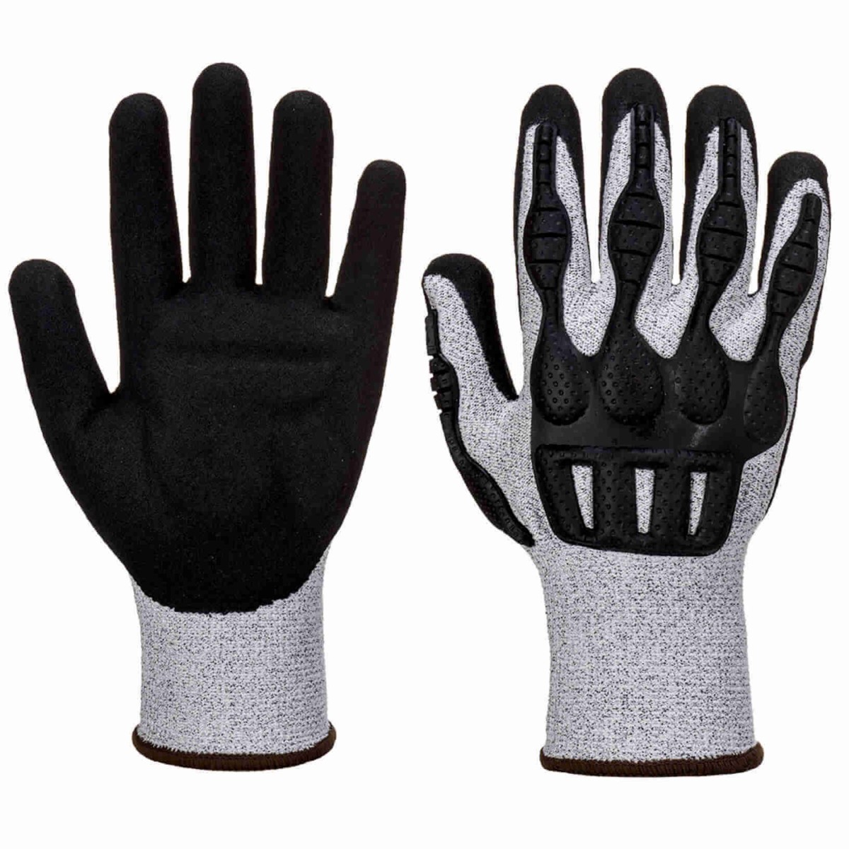 Guantes de nylon recubiertos de nitrilo para ambientes aceitados contra  riesgo mecánico JUBA B115151 ECO-NIT