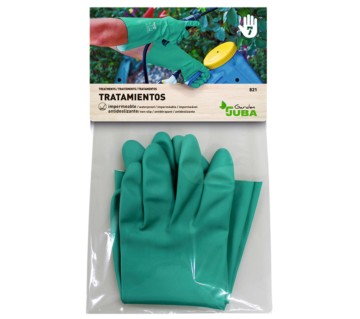 Guantes de nitrilo flocado de protección química/riesgo mecánico JUBA GARDEN - H821