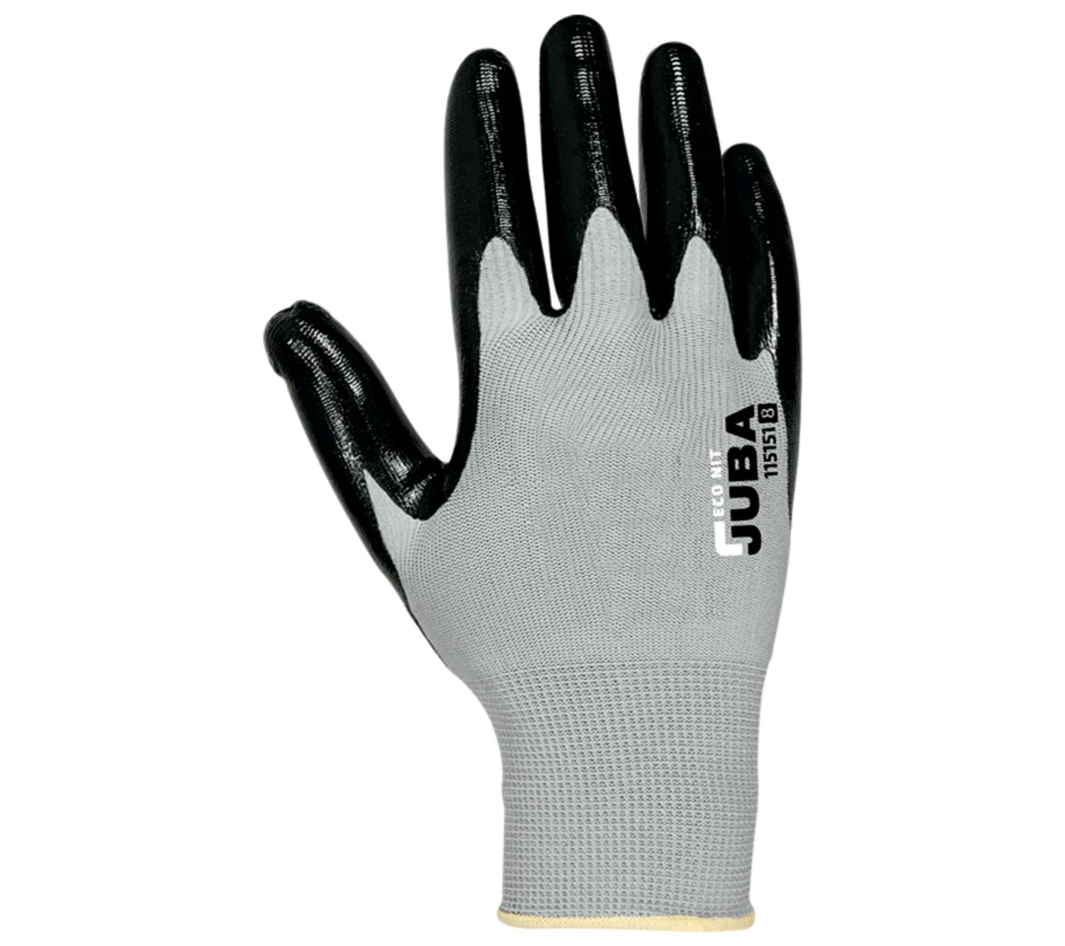 Guantes de nylon recubiertos de nitrilo para ambientes aceitados contra riesgo mecánico JUBA B115151 ECO-NIT 2