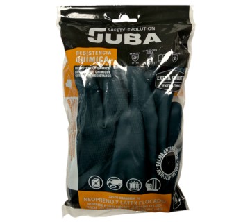 Guantes de látex y neopreno flocado de protección química/riesgo mecánico JUBA 321CB GRANDEUR 70