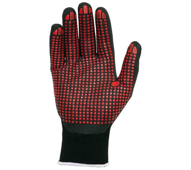 Guantes de nylon y lycra recubiertos de nitrilo contra riesgo mecánico/térmico JUBA H5112 AGILITY DOTS 1
