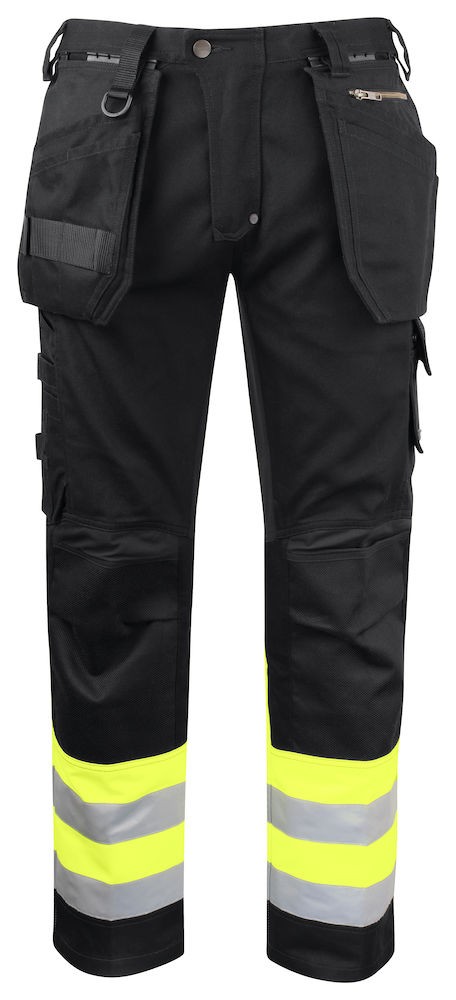 Pantalón de alta visibilidad con tejido elástico EN ISO 20471 Clase1 Projob 6524